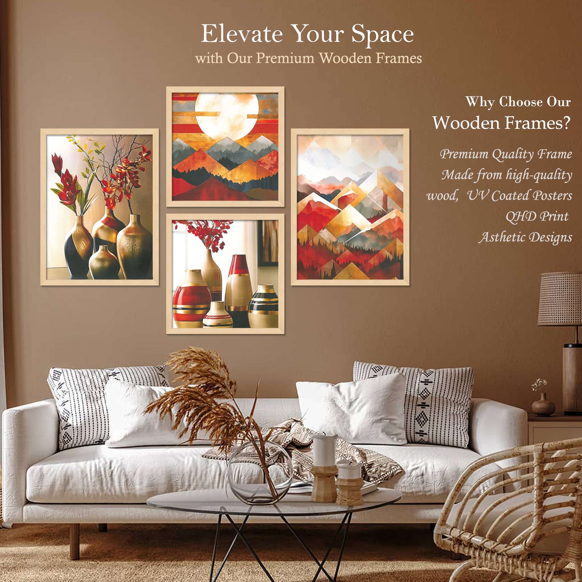 SET OF 4 DIGITAL WALL PAINTING - Image 2